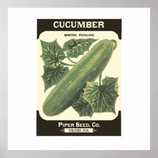 Poster Retro Concomber Seed Packet Imprimer