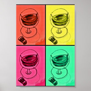 Poster Rétro copie colorée fraîche géniale en verre de
