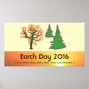 Poster Rétro copie du jour de la terre 2016 de mod