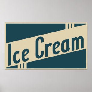 Poster rétro crème glacée