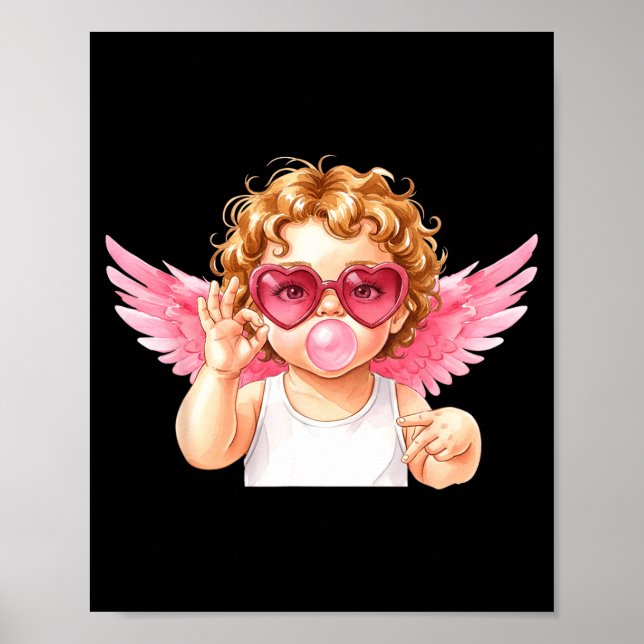 Poster Retro Cud 67 Meme Bubblegum Funny Six Seven Valent (Devant)