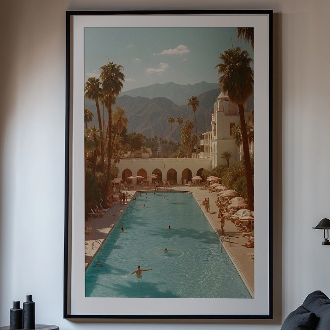 Poster Retro Desert Oasis : Palm Springs Poolside Bliss (Créateur téléchargé)