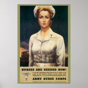 Poster rétro du Corps des infirmières