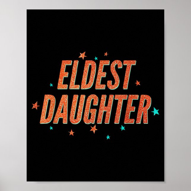 Poster Retro Eldest Daughter Team Gift For Eldest Daughte (Devant)