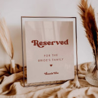 Retro élégant Peach Pink Mariage Signal réservé