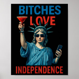 Poster Retro Es Love Independence Funny 4 juillet _2