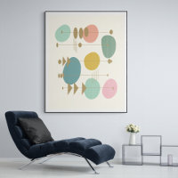 Retro Espace Atmosphérique Moyen Siècle Art Modern