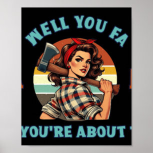 Poster Retro Femme Lumberjack 2 Fafo 2025