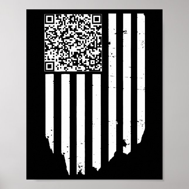 Poster Retro Funny Qr Trump Code de danse (Devant)