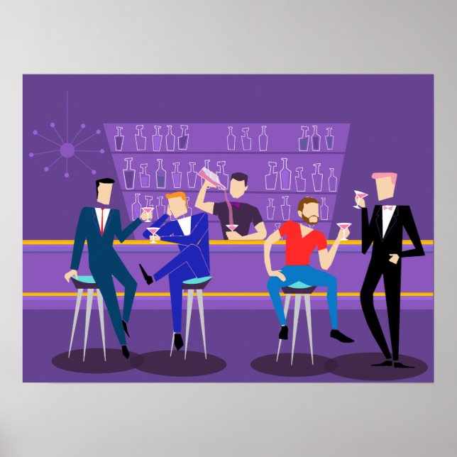 Poster Retro Gay Bar (Devant)