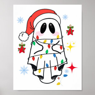 Poster Retro Ghost Père Noël Noël Noël Noël Noël Noël Noë