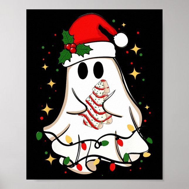 Poster Retro Ghost Père Noël Noël Noël Noël Noël Noël Noë (Devant)