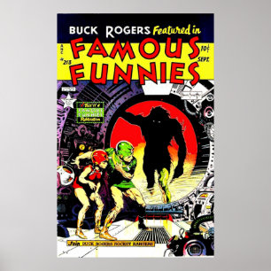 Poster Retro Golden Age Famous Funnies Cover 213