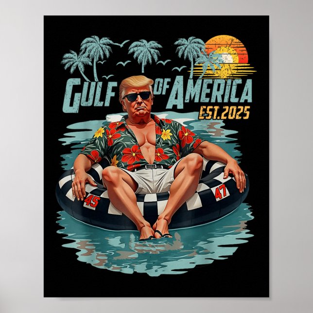 Poster Retro Golfe De Usa Amérique Est 2025 Américain Gol (Devant)