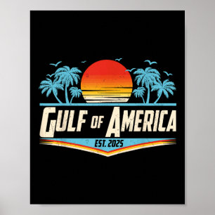 Poster Retro Golfe De Usa Amérique Est 2025 Américain Gol
