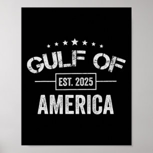 Poster Retro Golfe De Usa Amérique Est 2025 Golfe Mexique