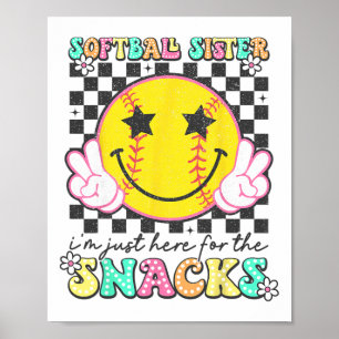 Poster Rétro Groovy Douillette Sœur Je Suis Juste Là Pour