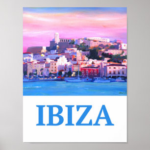 Poster rétro Ibiza Eivissia Espagne