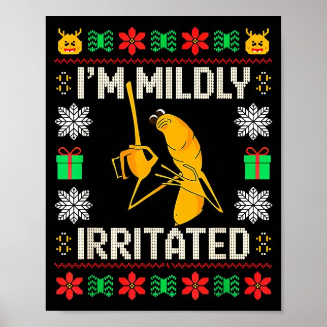 Poster Retro I'm Mildly Irritated Marcus The Worm Christm (Devant)