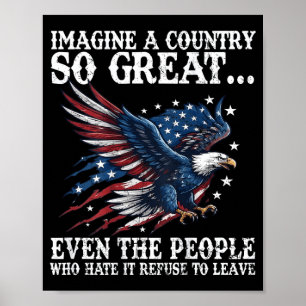Poster Retro Imaginez Un Pays Si Grand Même Les Gens Derr