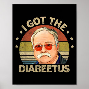 Poster Rétro J'ai Le Diabète Drôle Diabète De Type 1 2