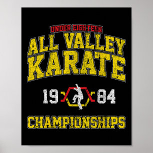 Poster Rétro Karate Vintage All Valley Karate Champio