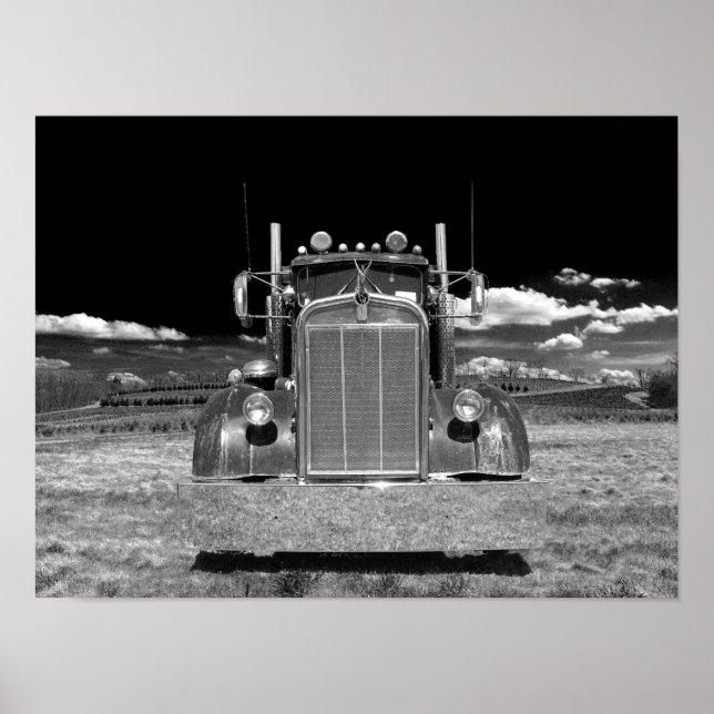 Poster Retro Kenworth Frontal (modifier #2) (Devant)