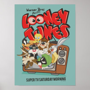 Poster Rétro LOONEY TUNES™ Éclatant de la télévision