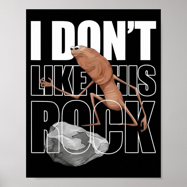 Poster Retro Marcus The Worm I Don't Like This Rock  (Devant)