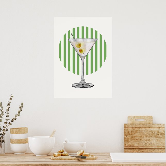 Poster Retro Martini (Cuisine)