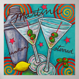 Poster Retro Martini par Lisa Lorenz