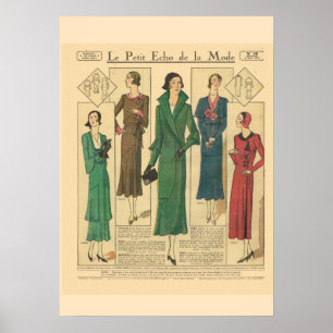Poster Rétro mode française vintage 1931