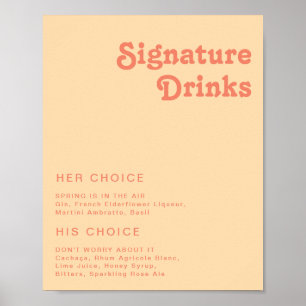 Poster Rétro moderne   Orange Cream Signature Boissons Si