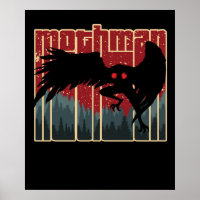 Retro Mothman Cool Vintage Cryptid Carton Origi