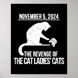 Poster Rétro Novembre 5 Cat Kamala Harris Pour Président 