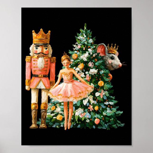 Poster Retro Nutcracker Ballet Nk Christmas Xmas Vibes Wo (Devant)