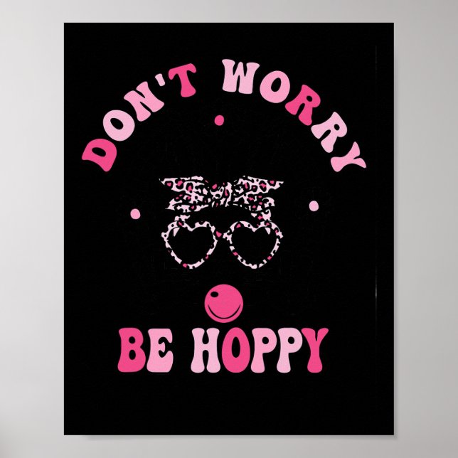 Poster Retro Pâques Ne Vous Inquiétez Pas Être Hoppy mign (Devant)