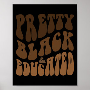 Poster Retro Plutôt Noir Et Éduqué Médicament Noir Brown