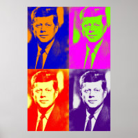 Retro Pop Art JFK John F. Kennedy
