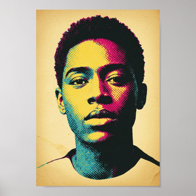 Poster Retro Pop Art Portrait Print (Devant)