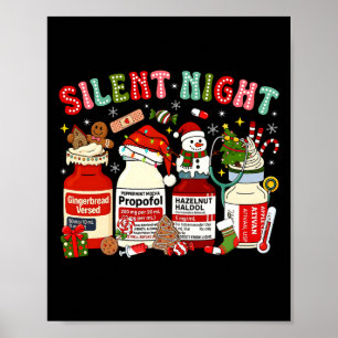 Poster Retro Profol Nuit Silencieuse Infirmières de Réani