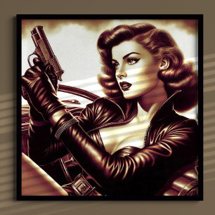 Poster Retro Pulp Woman
