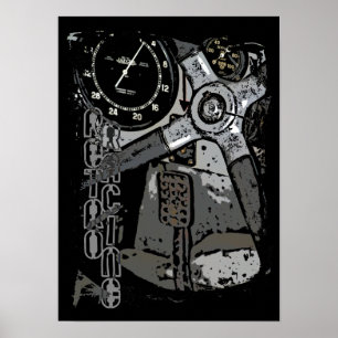 Poster Retro Racing Oldtimer Détails Design graphique