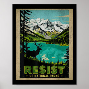 Poster Rétro Résiste Alt Us National Park Nps Service