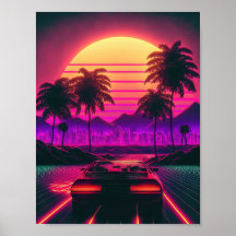 Retro Ride : Racing the Sunset's Synthwaves
