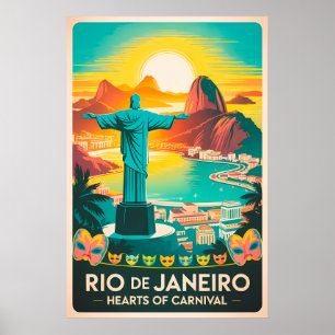 Poster Retro Rio - Christ le Rédempteur