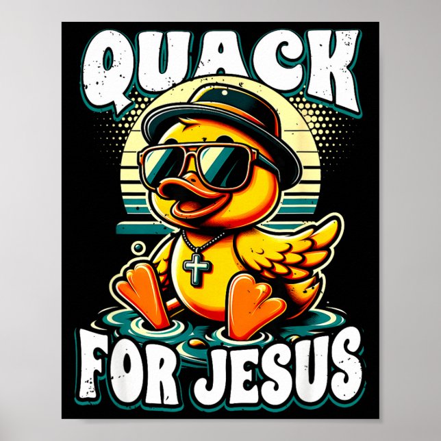 Poster Retro Rubber Duck Christian Rubber Ducky Quacks Fo (Devant)