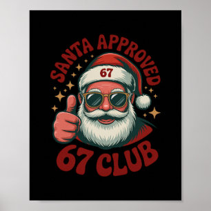 Poster Retro Santa Approuvé 67 - Clic Noël 67 Meme