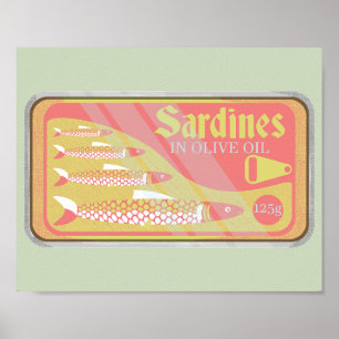 Poster Retro Sardines