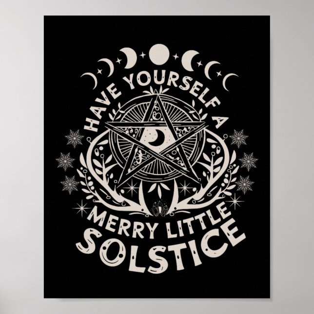 Poster Rétro Se Faire Un Joyeux Petit Solstice Yule H (Devant)